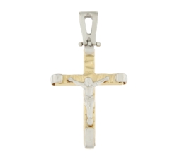 Cross Man Gelbgold Weiß GL100536