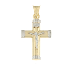 Cross Man Gelbgold Weiß GL100537