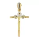 Croce Uomo Oro Giallo Bianco GL100538