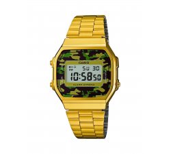 CASIO Unisex Watch Vintage A168WEGC-3EF golden camouflage