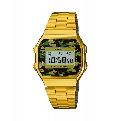 CASIO Unisex Watch Vintage A168WEGC-3EF golden camouflage