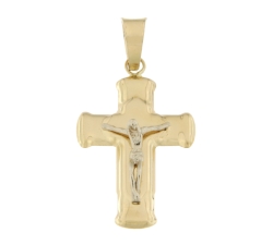 Cross Man Gelbgold Weiß GL100542