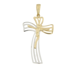 Cross Man Gelbgold Weiß GL100544