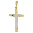 Croce Uomo Oro Giallo Bianco GL100552