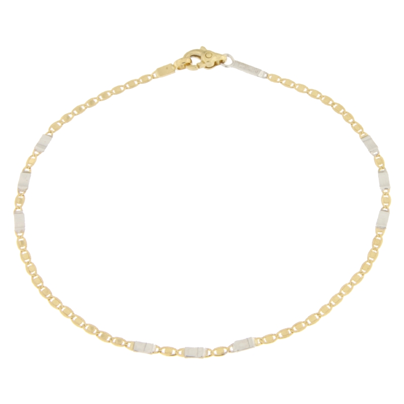 White Yellow Gold Men's Bracelet GL100553 GioielleriaLucchese.it