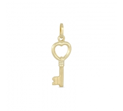 Yellow gold key pendant 803321705414