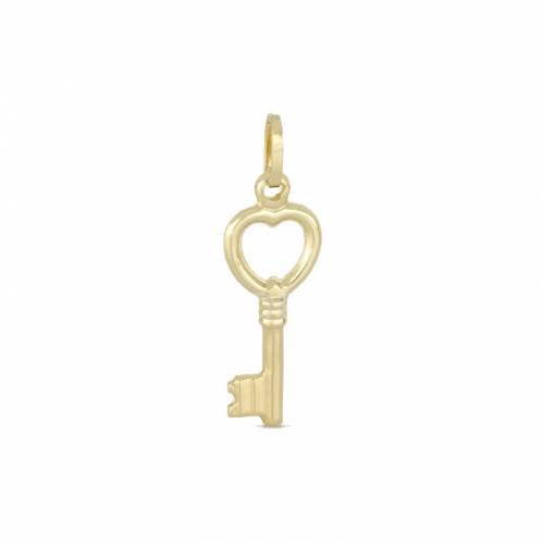 Yellow gold key pendant 803321705414