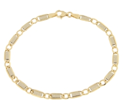 Bracciale Uomo in Oro Giallo e Bianco GL100032