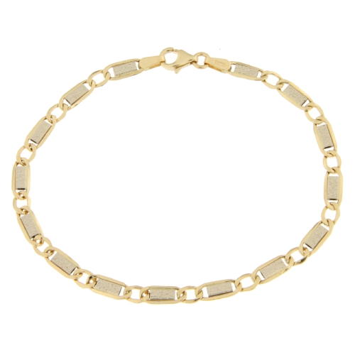Men&#39;s Bracelet in Yellow and White Gold GL100032