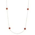 Coral Yellow Gold Woman Necklace 803321723806