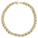 Herrenarmband Weiß-Gelbgold GL100556