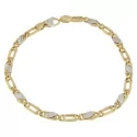 Herrenarmband Weiß-Gelbgold GL100557