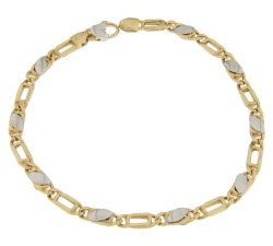 Herrenarmband Weiß-Gelbgold GL100557