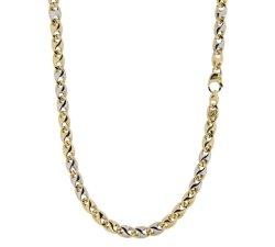 Collana Uomo Oro Giallo Bianco GL100558