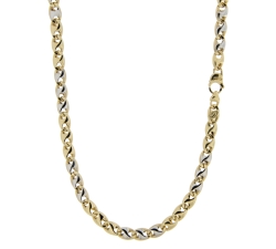 Men's Necklace in Yellow and White Gold GL100558
