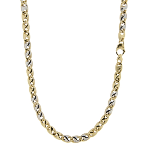 Men's Necklace in Yellow and White Gold GL100558