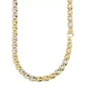 Collana Uomo Oro Giallo Bianco GL100560