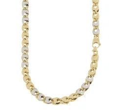 Collana Uomo Oro Giallo Bianco GL100560