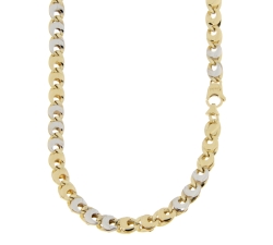 Men's Necklace in Yellow and White Gold GL100560