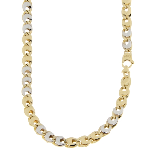 Men's Necklace in Yellow and White Gold GL100560