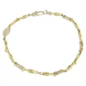 Herrenarmband Weiß-Gelbgold GL100565