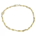 White Yellow Gold Men&#39;s Bracelet GL100565