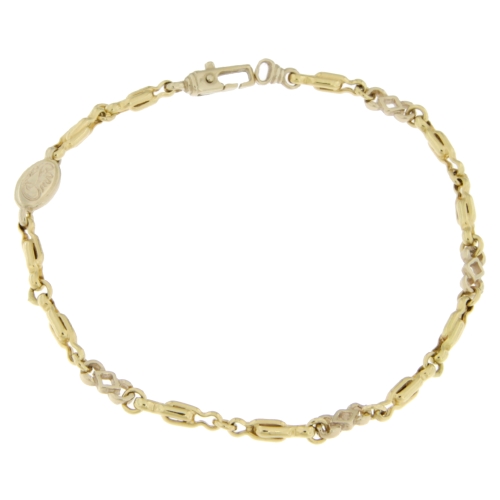 Herrenarmband Weiß-Gelbgold GL100565