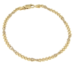 Bracciale Uomo Oro Giallo Bianco GL100566