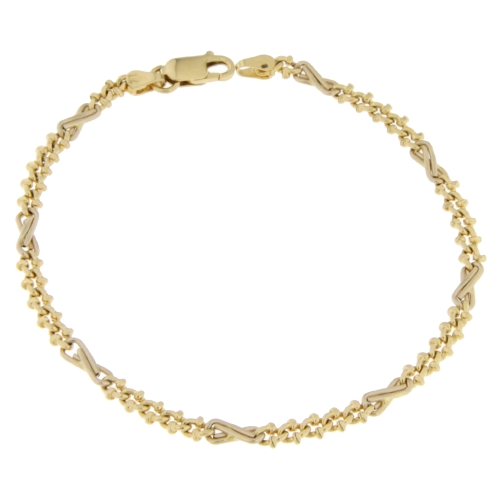 Herrenarmband Weiß-Gelbgold GL100566