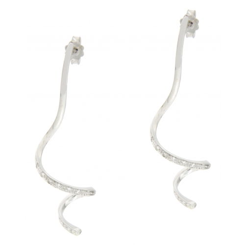 Damen-Ohrringe aus Weißgold mit Diamanten GL100575