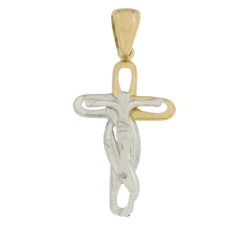 Cross Man Gelbgold Weiß GL100583