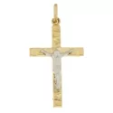 Unisex Cross Yellow White Gold GL100585