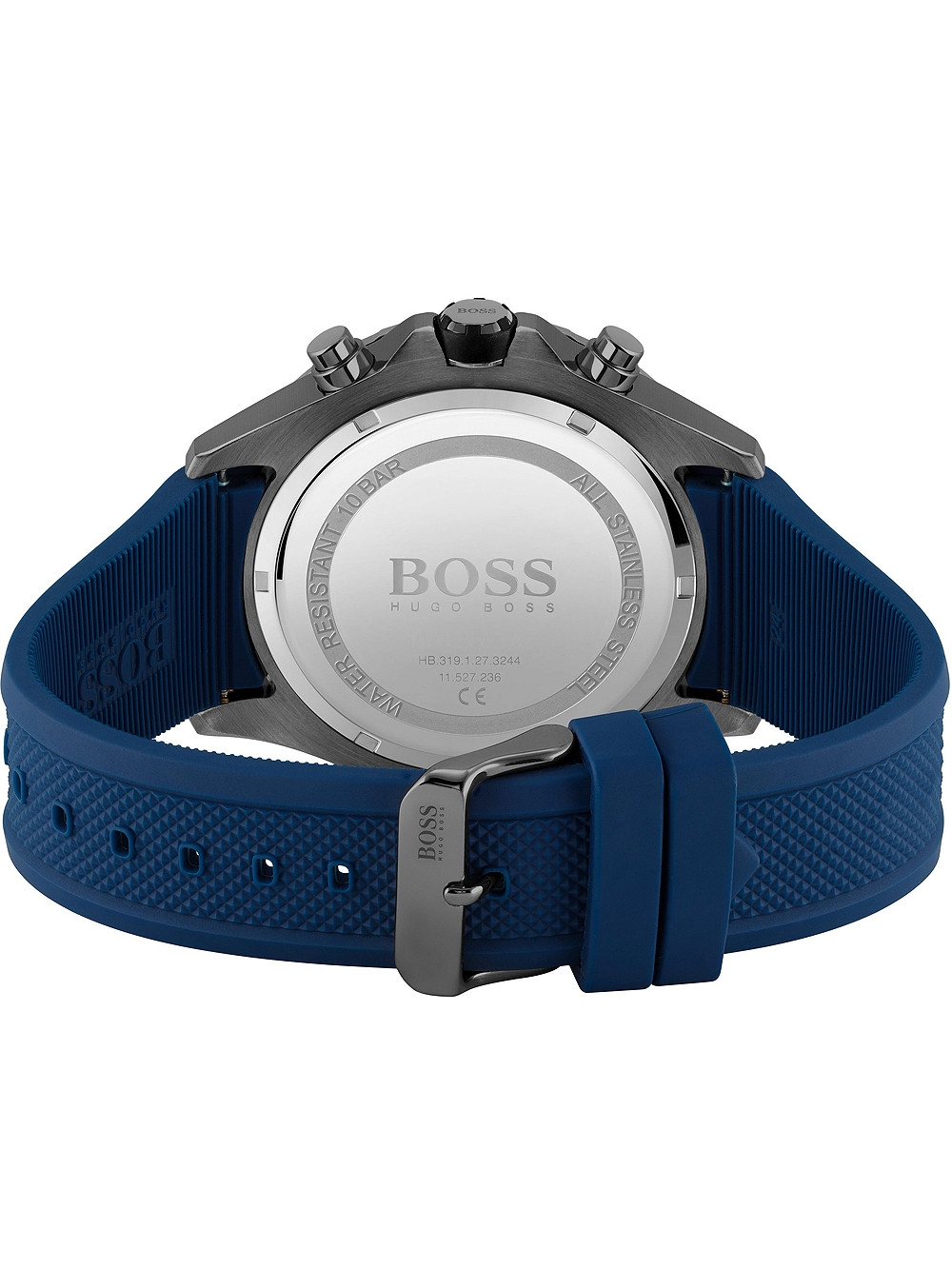 HUGO Montre Analogique Multifunction à Quartz pour Homme avec Bracelet en Silicone Vert Olive - 1530259