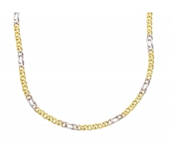 Collana Uomo Oro Giallo Bianco GL-SONVBC060GB50