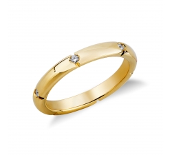 Wedding Ring Yellow Gold Diamonds FAD080GG