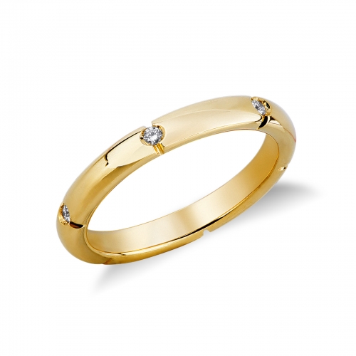 Wedding Ring Yellow Gold Diamonds FAD080GG