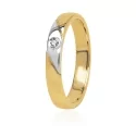 Wedding Ring Yellow Gold White Diamonds FAD120GB