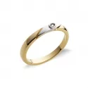 Wedding Ring Yellow Gold White Diamonds FAD120GB