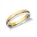 Wedding Ring Yellow Gold White Diamonds FAD090GB