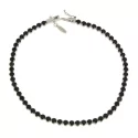 Tennis Bracelet White Gold Black Stones GL100591