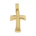 Yellow Gold Men&#39;s Cross with Diamond GL100594