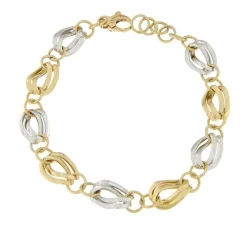 Bracciale Donna Oro Giallo Bianco GL100613