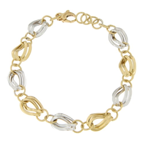 Bracciale Donna Oro Giallo Bianco GL100613