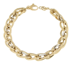 Bracciale Donna Oro Giallo Bianco GL100614