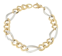 Weiß-Gelb-Gold Damenarmband GL100615