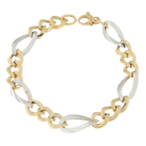 Weiß-Gelb-Gold Damenarmband GL100615