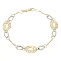 Bracciale Donna Oro Giallo Bianco GL100616