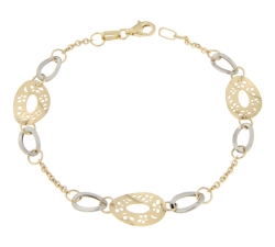 Bracciale Donna Oro Giallo Bianco GL100616