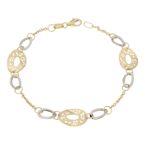 Bracciale Donna Oro Giallo Bianco GL100616