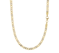 Herren-Halskette aus Weiß-Gelb-Gold GL100618